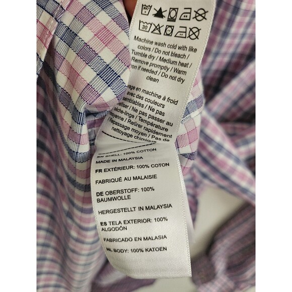 UNTUCKit Shirt Men 3XL Dolcetto Wrinkle Free Check Print Button Down Regular Fit - Picture 6 of 10